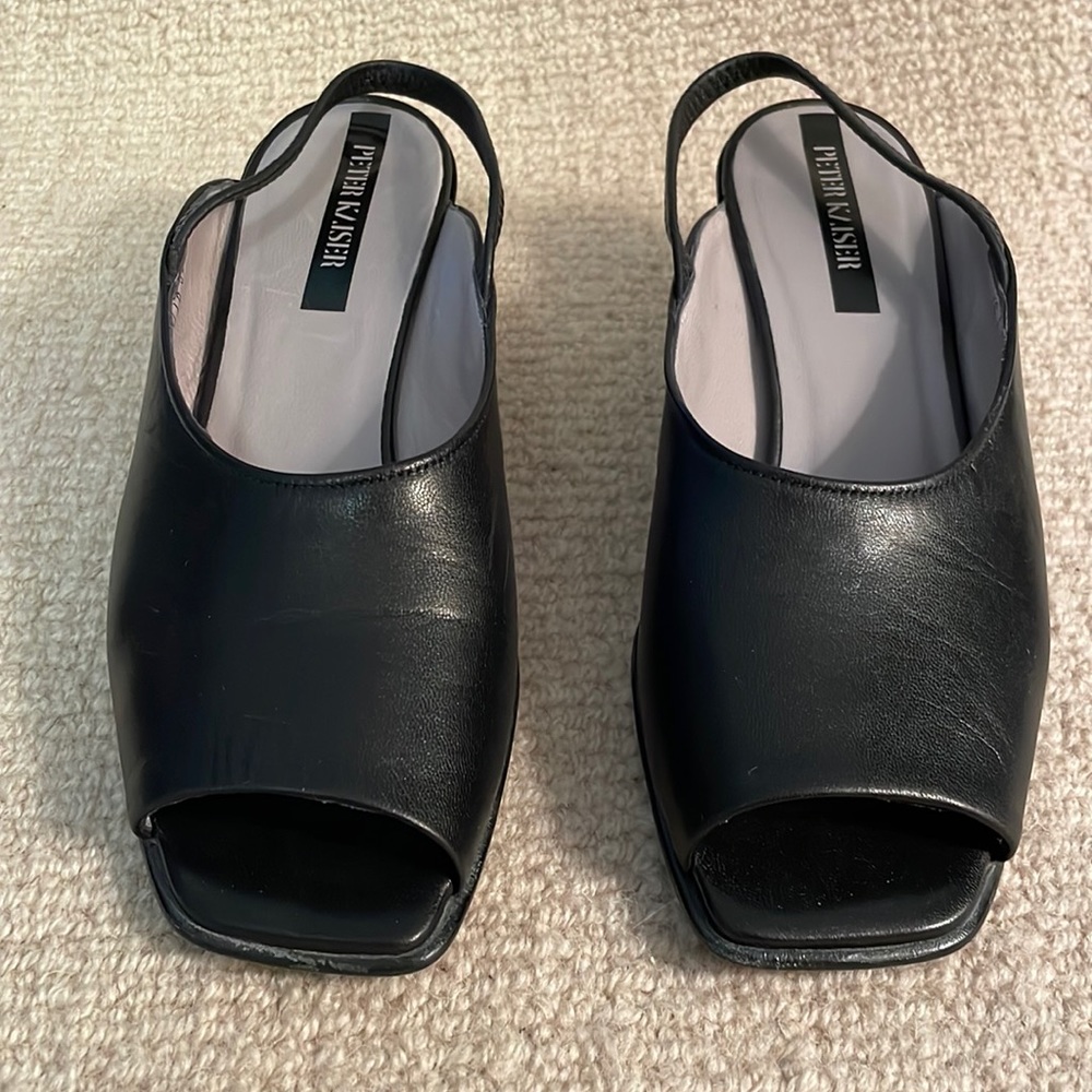 Peter Kaiser Square Toe Sling Back Heels